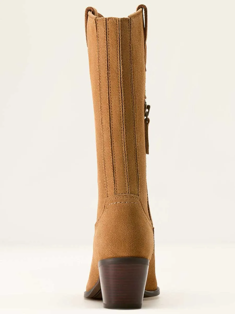 ARIAT Addison Western Boots - Womens - Carmel Suede