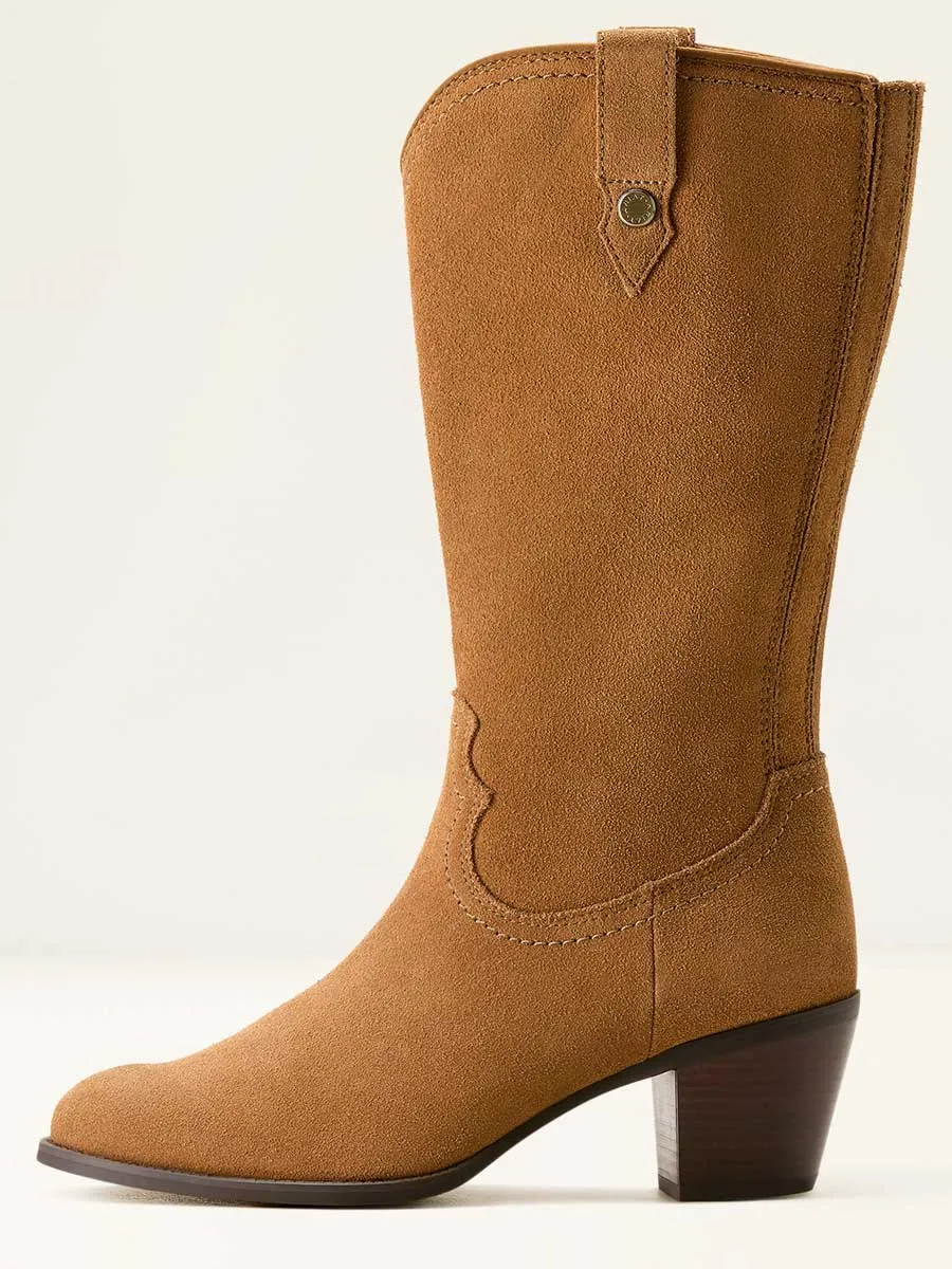 ARIAT Addison Western Boots - Womens - Carmel Suede