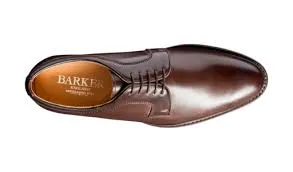 Barker Skye Versatile Derby Shoe -Brown  Grain