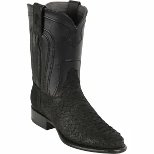 Black Snakeskin Roper Boots