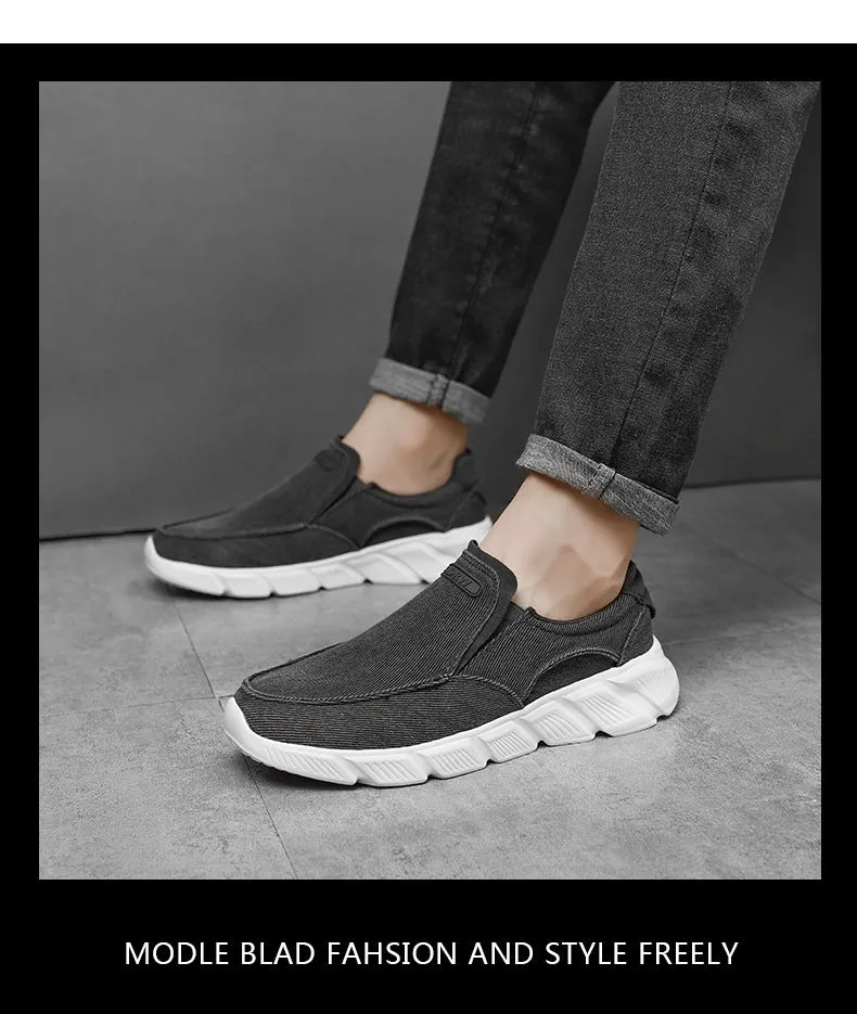 Canvas Breathable Comfortable Slip-on Men's Casual Lazybones' Shoes