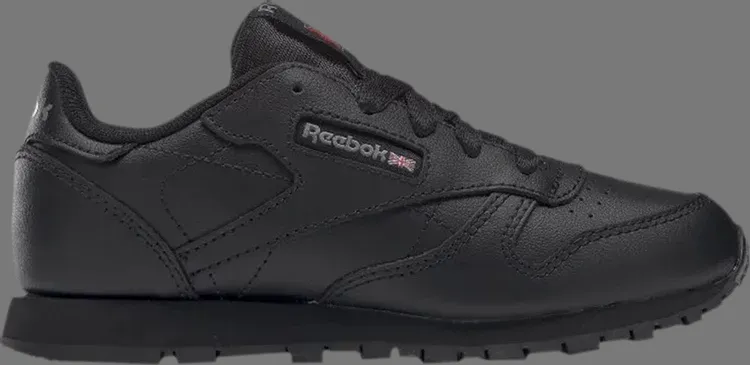 Classic leather little kid 'triple black' Reebok sneakers, black