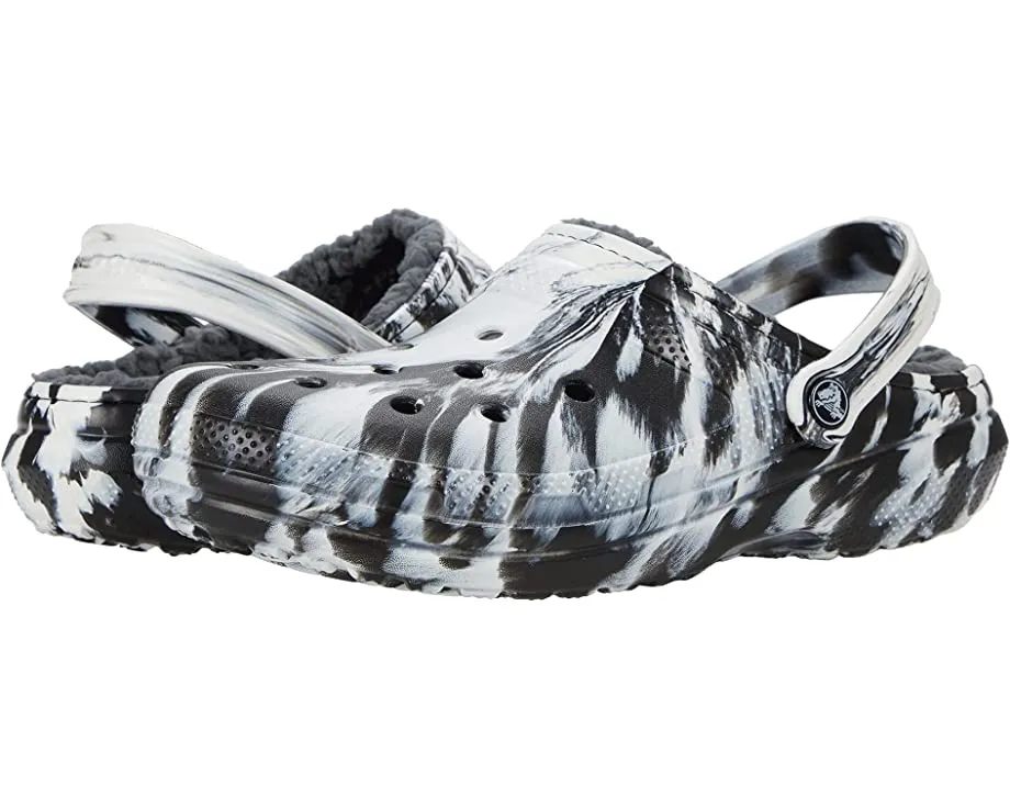 Classic Lined Tie-Dye Clog Crocs, white