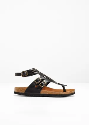 Comfortable leather sandals Bpc Selection, black