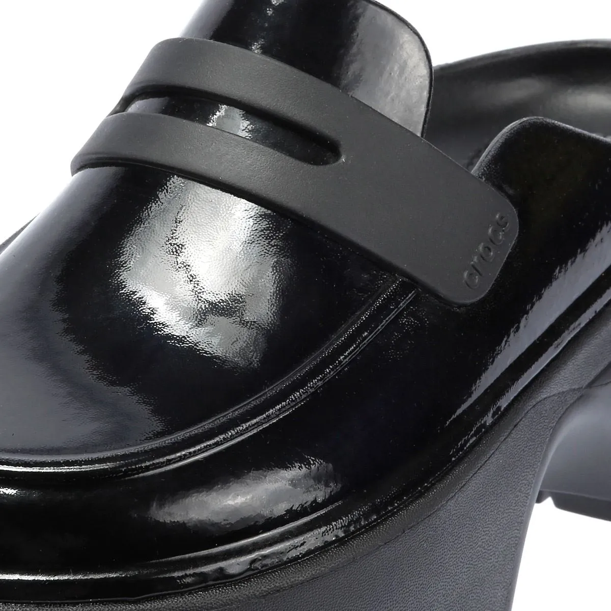 Crocs Stomp High Shine Women's Black Loafers