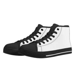 Custom High Top Canvas Shoes - Black D25