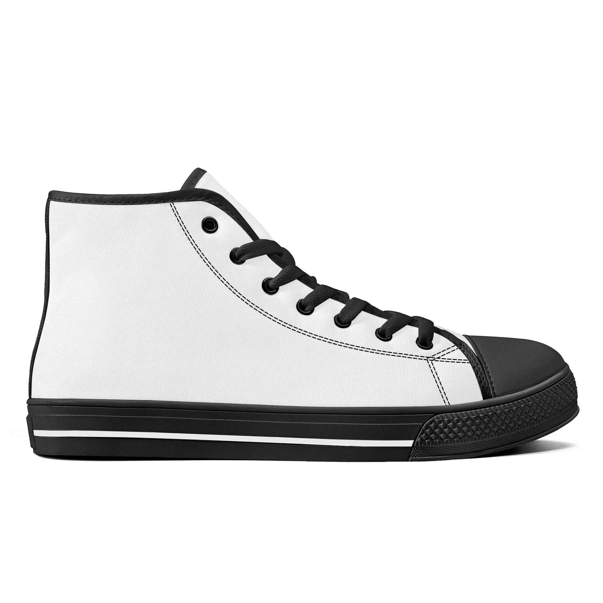 Custom High Top Canvas Shoes - Black FWS