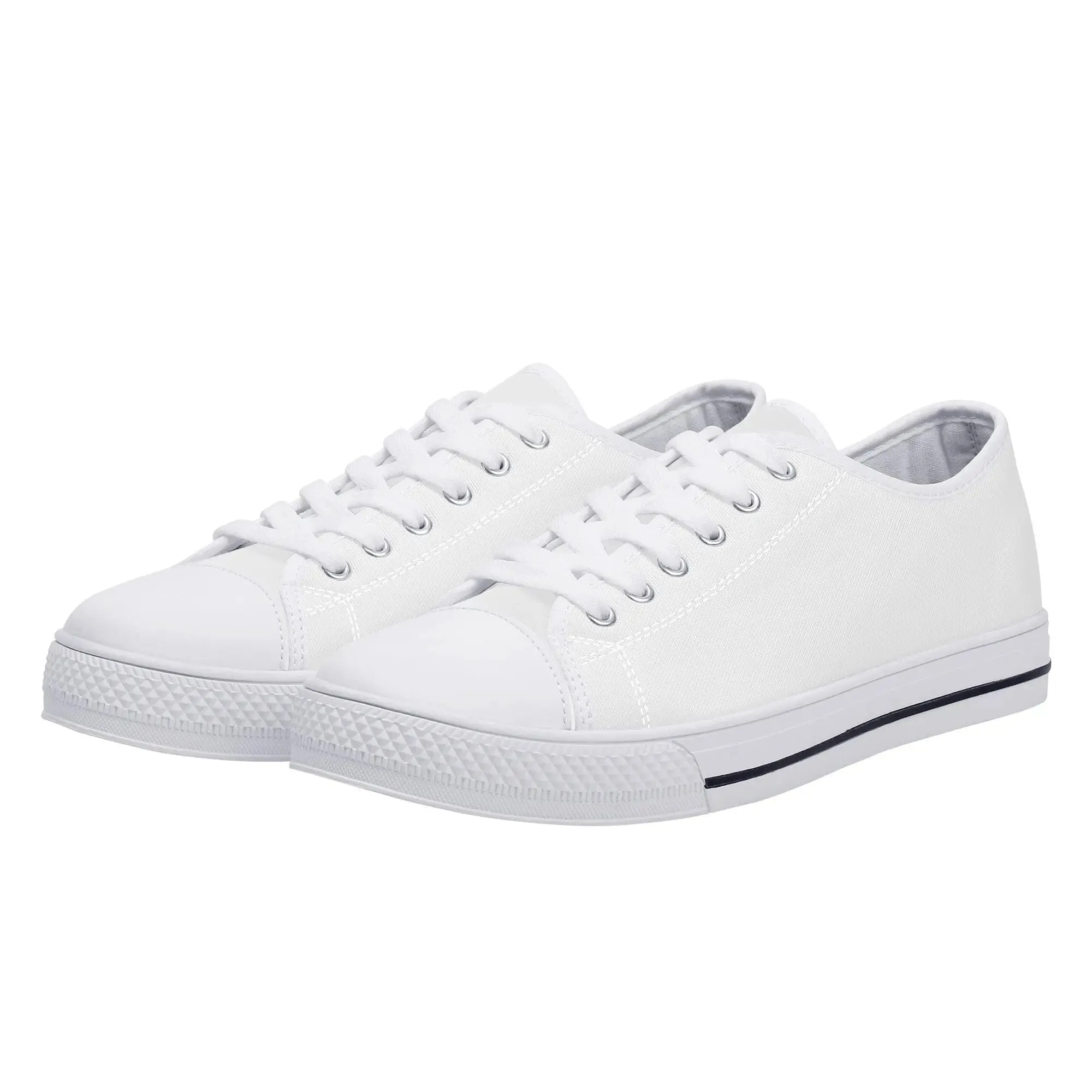 Custom Low Top Canvas Shoes - White FXS