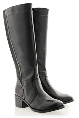 DELANIE Black Riding Boots