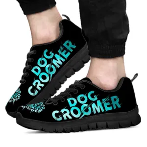 Dog Groomer Sneaker, Dog Groomer Heartbeat Teal Sneakers Shoes, Best Running Shoes, Unique Gifts For Dog Lovers