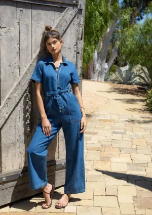 Dutch Short Sleeve Jumpsuit - Denim