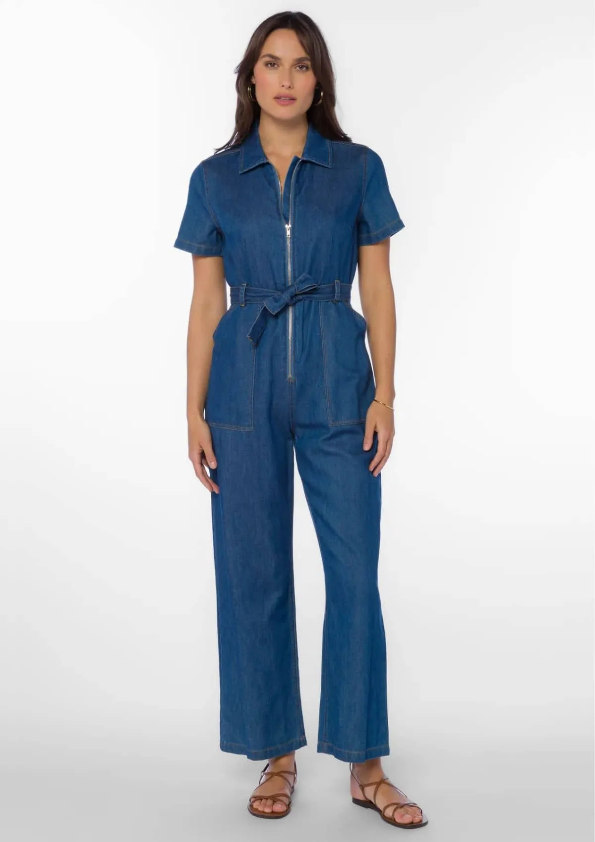 Dutch Short Sleeve Jumpsuit - Denim