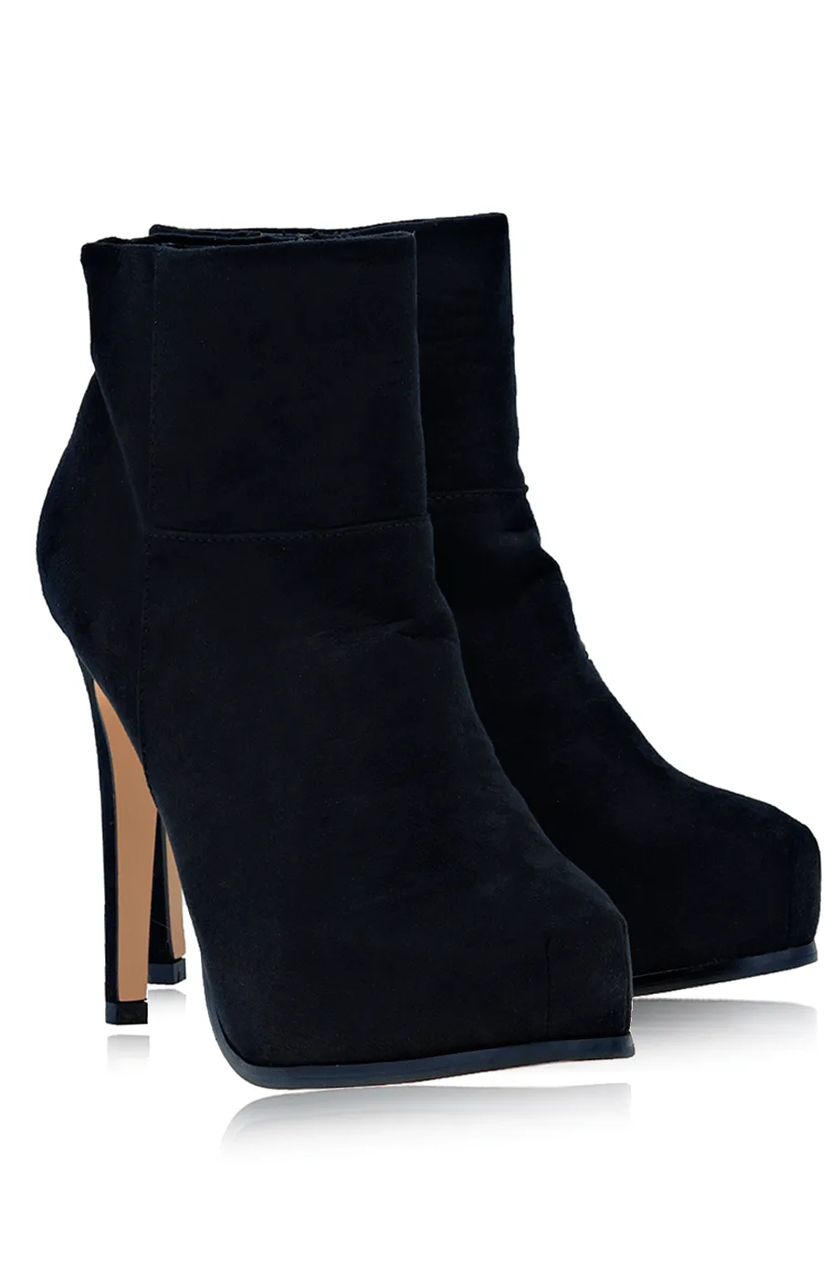 ELSA Black Suede Ankle Boots