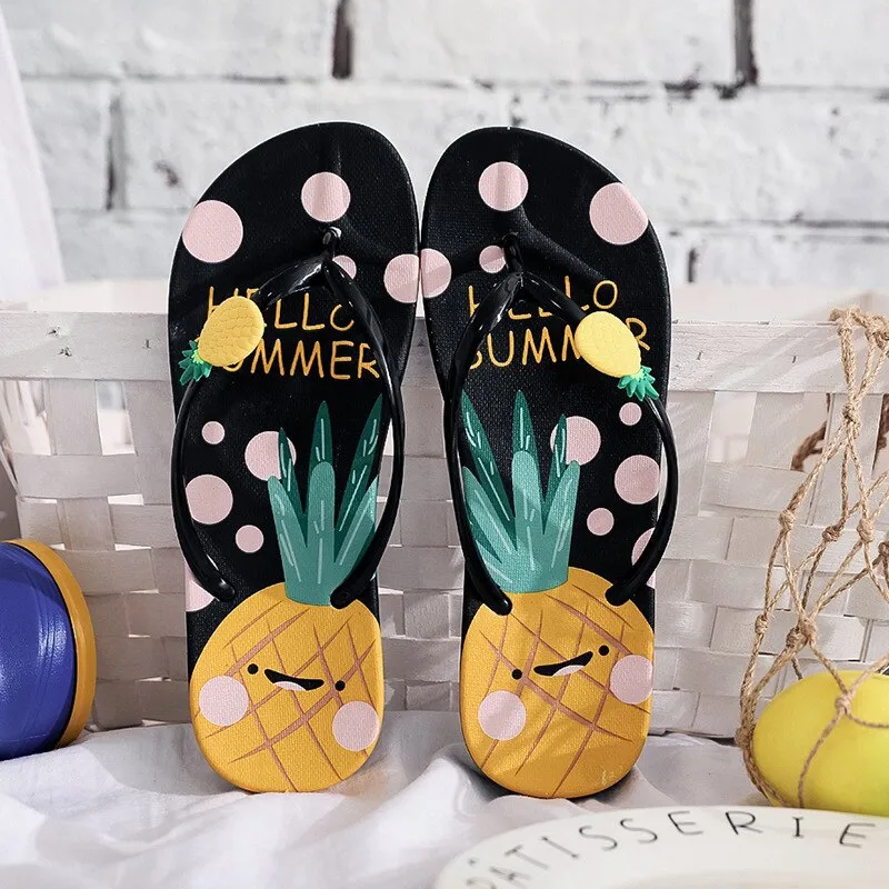 Fruit Print Design Most Comfortable Flip Flops