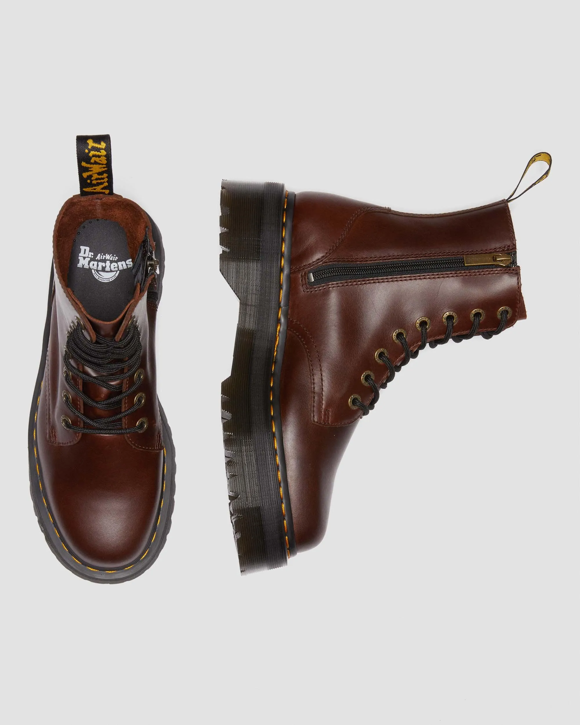 Jadon Leather Platform Boots Dr. Martens