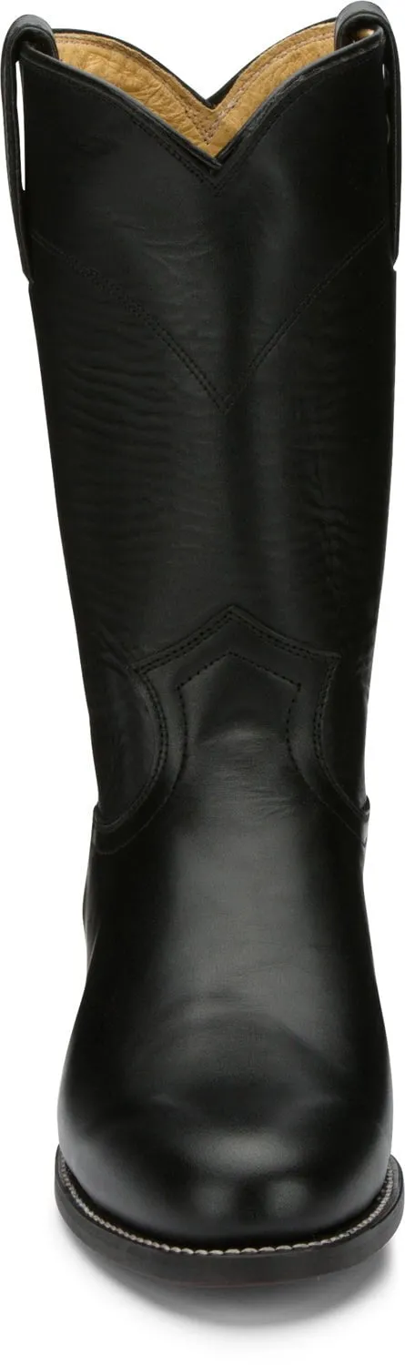 Justin Womens Cora Black Cowhide Cowboy Boots