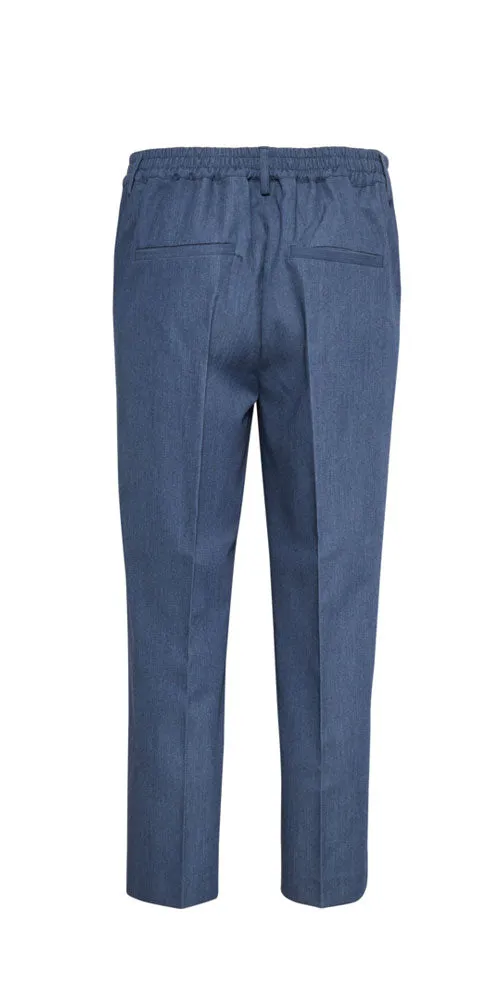 Kaffe Easy Pull On Trousers, indigo