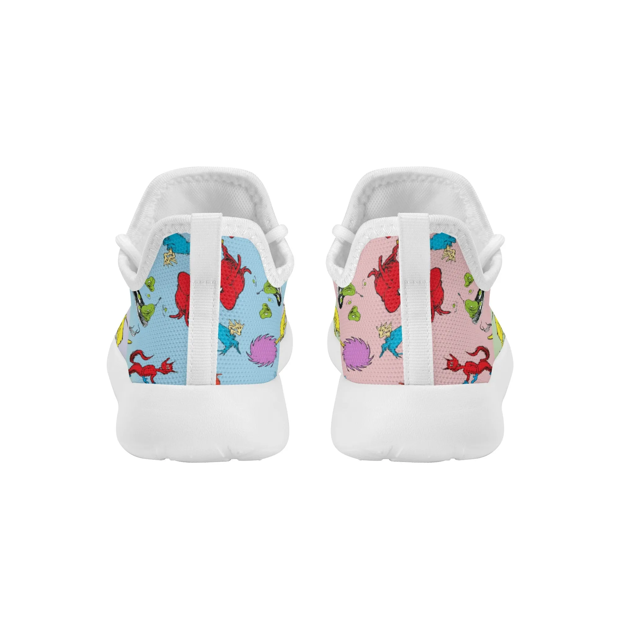 Kids Running Shoes | Breathable Kids Sneakers | Unisex Children's Mesh Knit Trainers | Cute Seuss