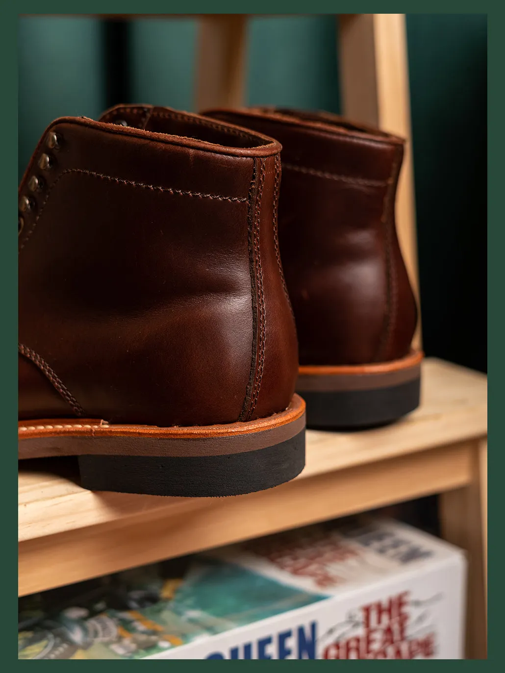 Men's Leather Moc Toe Boots