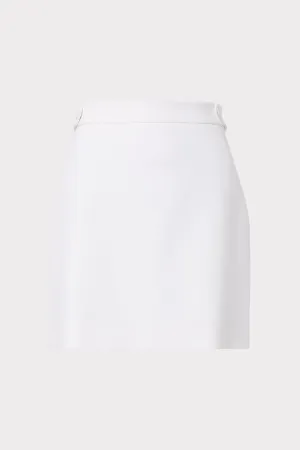 Modern Mini Cady Button Skirt