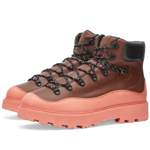 Moncler Genius X Palm Angels Peka Trek Hiking Boots, Brown/Orange