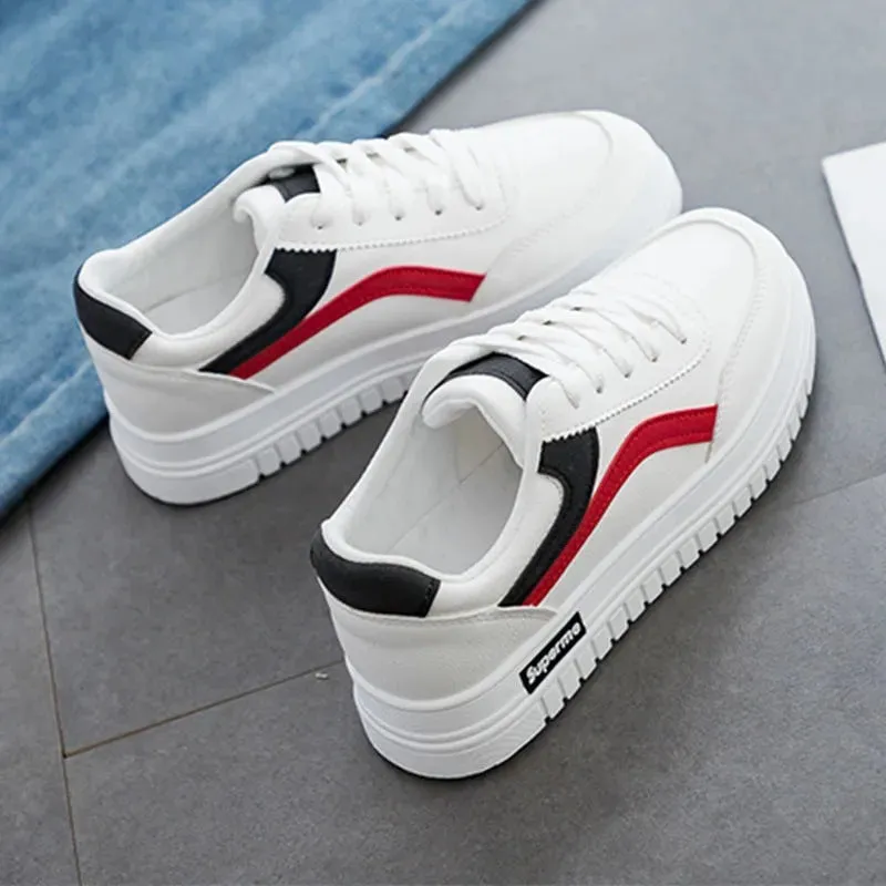 New Summer New White Shoes Spring And Autumn Versatile Shoes Thick Bottom Street Shooting Flat Shoes Korean Style