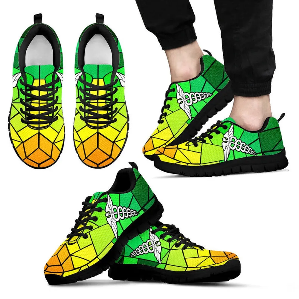 Nurse Sneaker, Nurse Green Yellow Sneakers Shoes, Best Shoes For Nurses