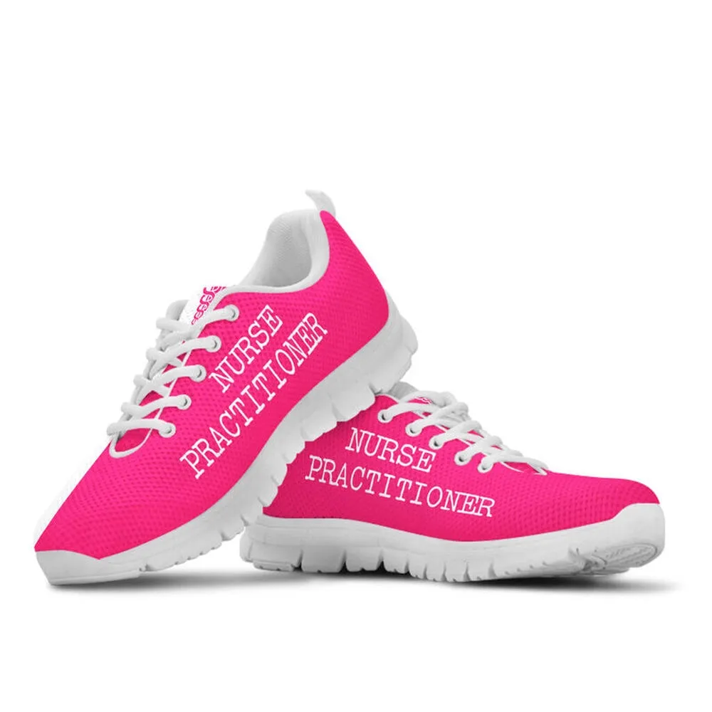 Nurse Sneaker, Nurse Strong Practitioner Pink White Sneakers, Best Shoes For Nurses