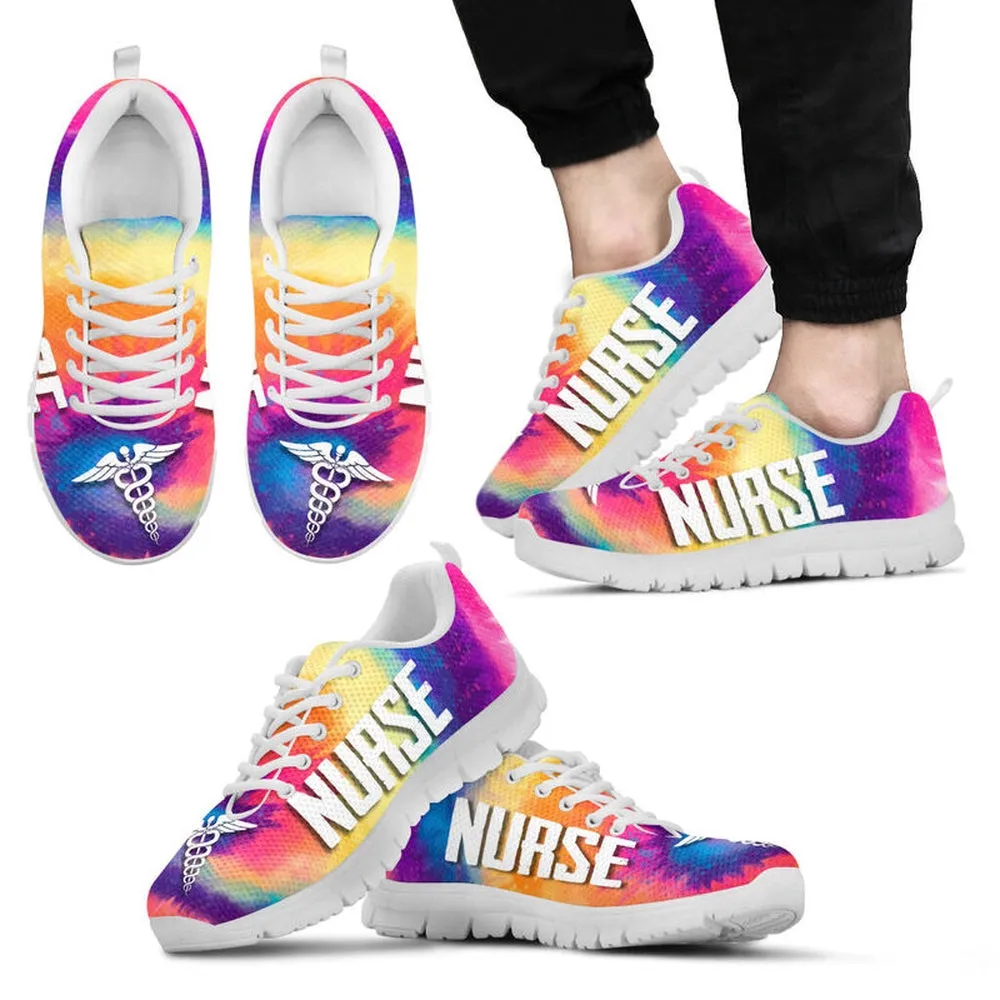 Nurse Sneaker, Nurse Tie Dye Shoes Sneakers, Best Shoes For Nurses