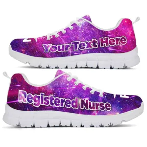 Nurse Sneaker, Purple Galaxy Registered Nurse Sneakers Running Shoes Gift Women Men, Best Shoes For Nurses