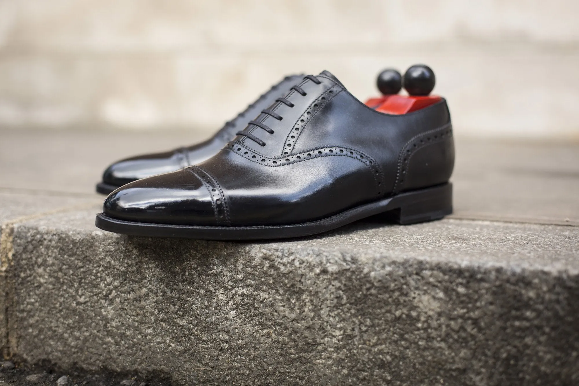 Redmond - MTO - Black Calf - TMG Last - Single Leather Sole