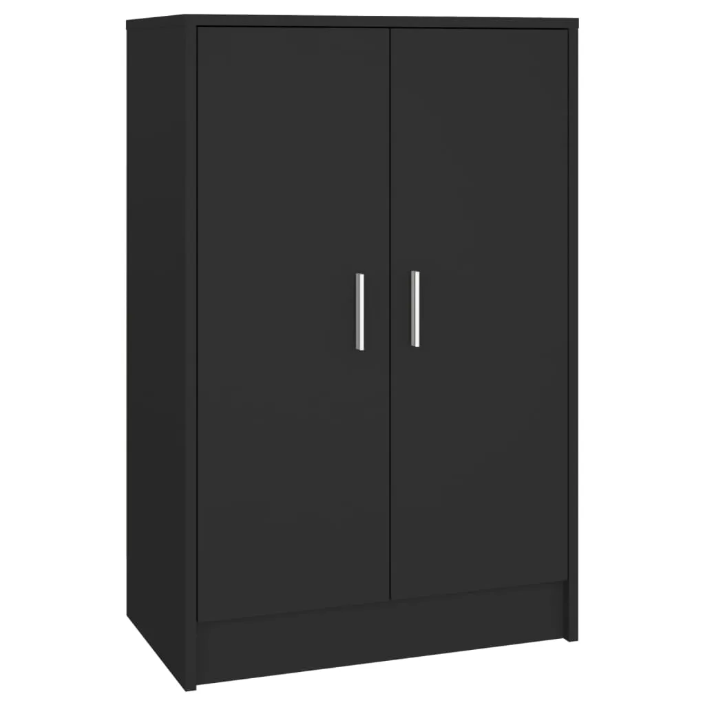 Shoe Cabinet Black 60x35x92 cm Chipboard