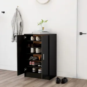 Shoe Cabinet Black 60x35x92 cm Chipboard