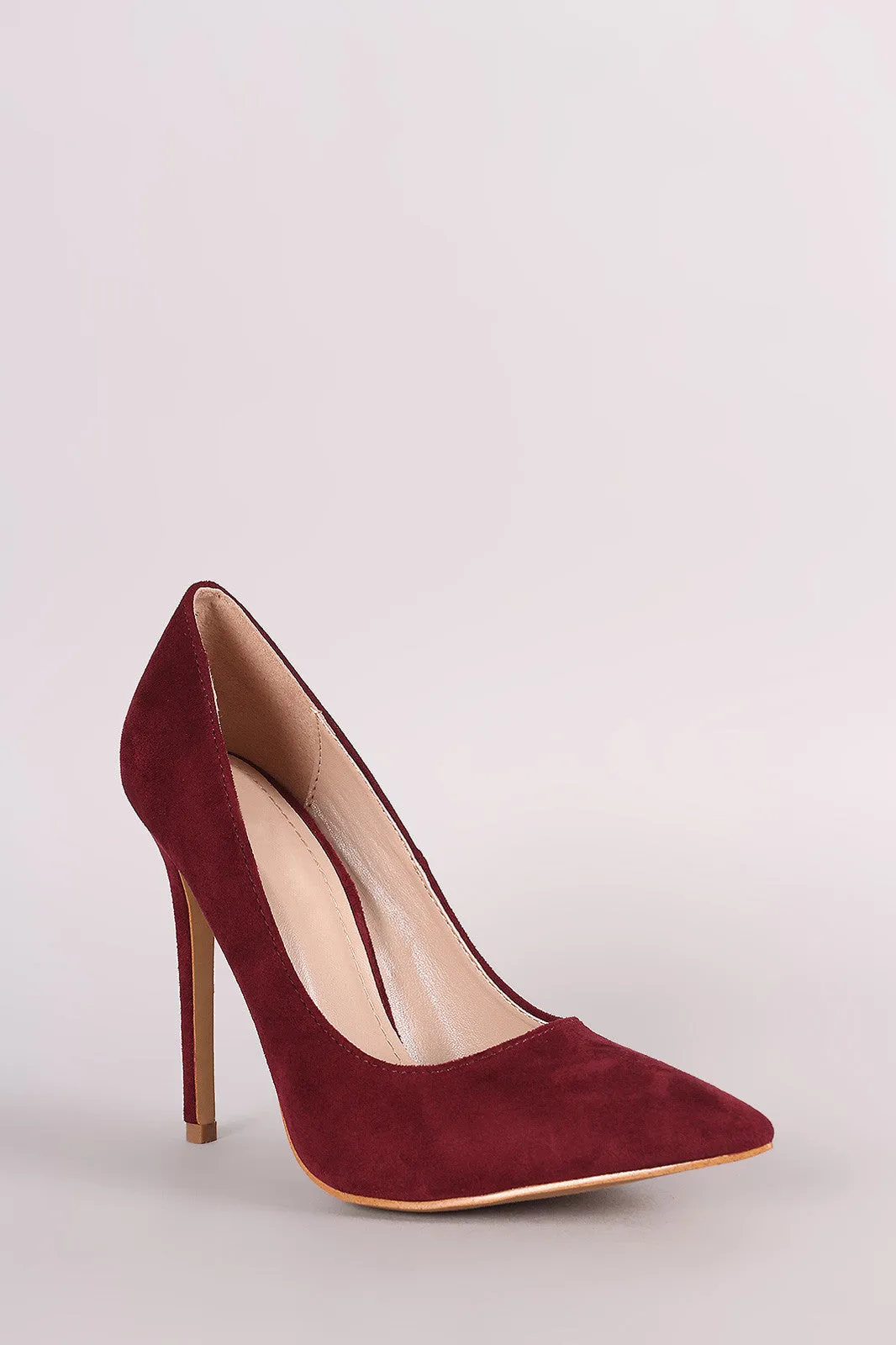 Shoe Republic LA Suede Pointy Toe Stiletto Pump