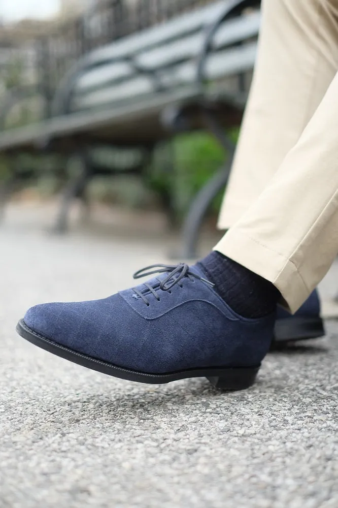 Spokane - MTO - Quilted Navy Suede - TMG Last - City Rubber Sole