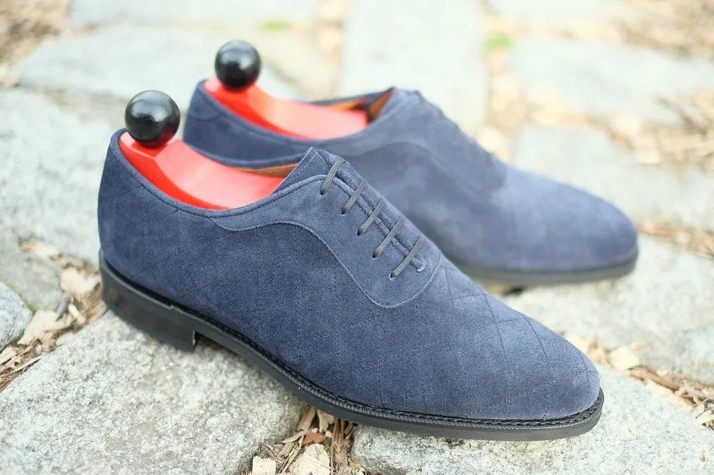 Spokane - MTO - Quilted Navy Suede - TMG Last - City Rubber Sole