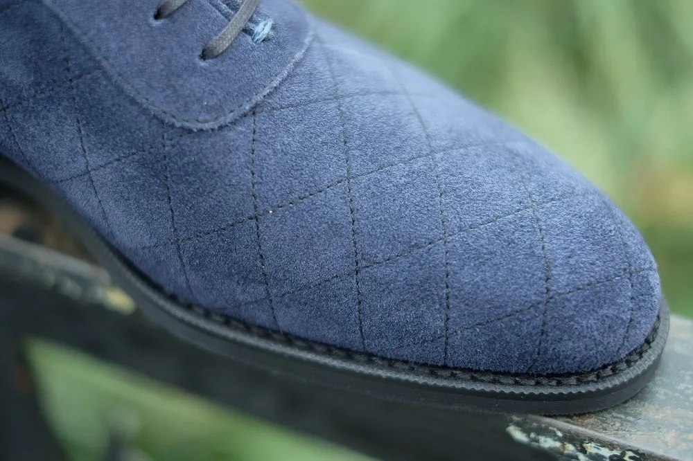 Spokane - MTO - Quilted Navy Suede - TMG Last - City Rubber Sole