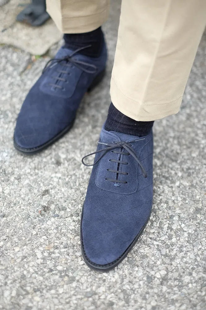 Spokane - MTO - Quilted Navy Suede - TMG Last - City Rubber Sole