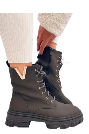 TEEK - Green V Ankle Boots