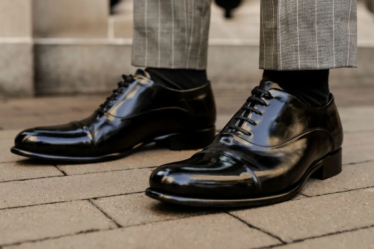 The Cagney Cap-Toe Oxford - Nero