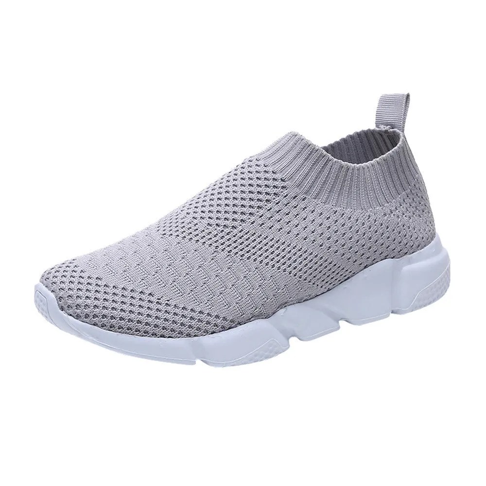 Women Outdoor Mesh Shoes Casual Slip On Comfortable Soles Running Sports Shoes